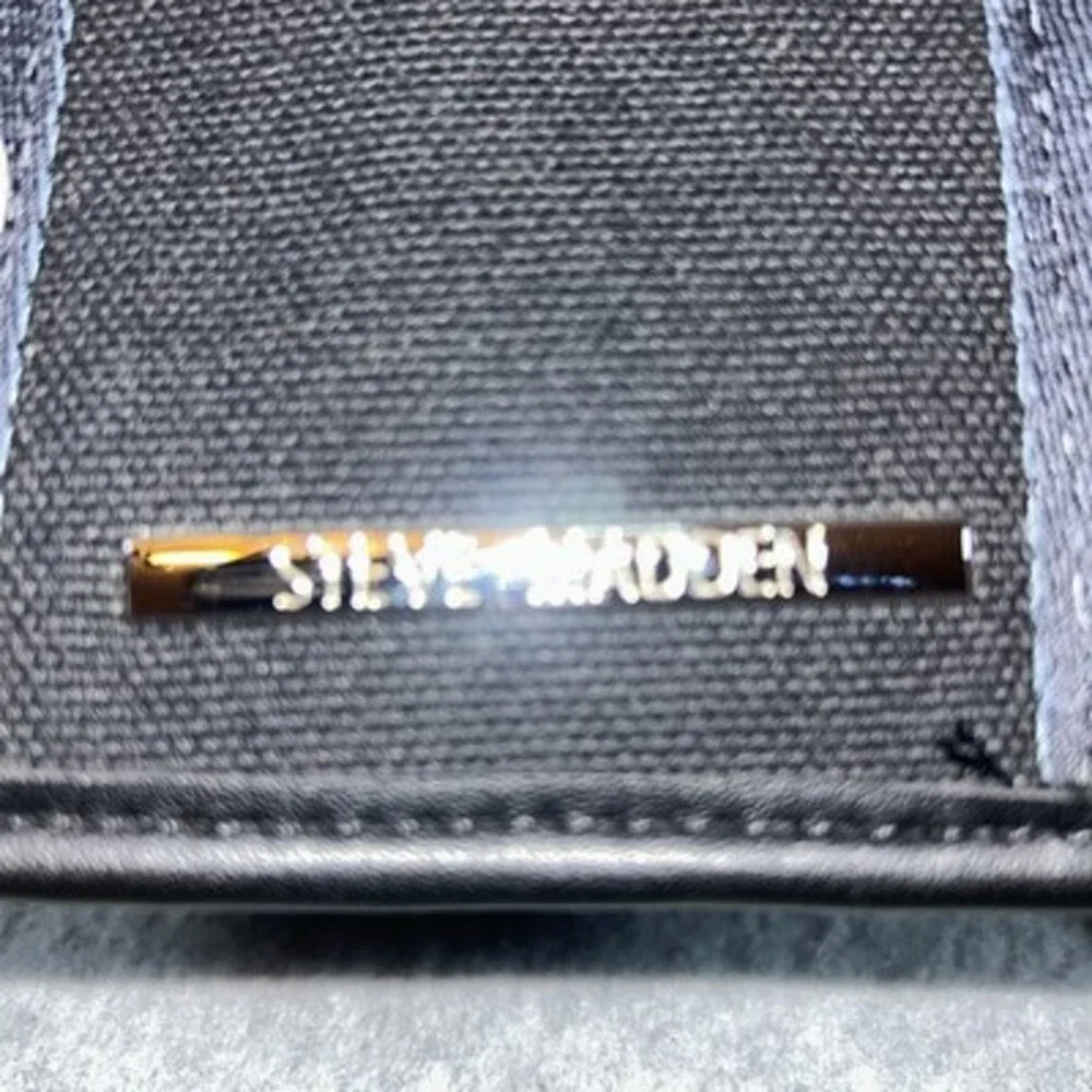 Steve Madden Canvas Crossbody Satchel Black